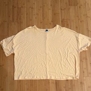 Old Navy Luxe Crew Tee in Light Peach